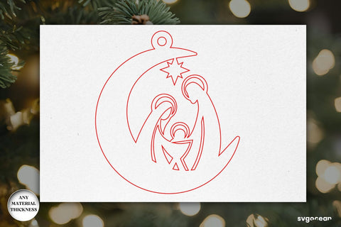 Nativity Moon Ornament Bundle SVG SvgOcean 