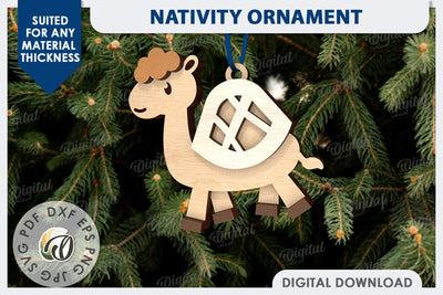 Nativity Ornament Laser Cut Design. Nativity Decor SVG SVG Evgenyia Guschina 
