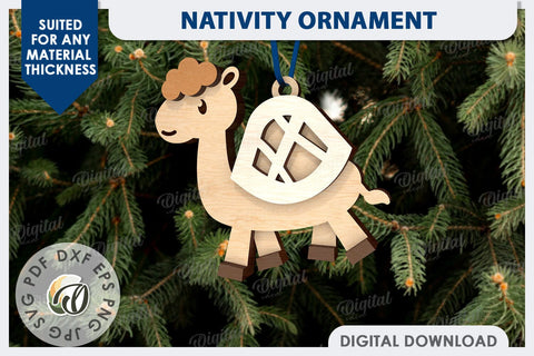 Nativity Ornament Laser Cut Design. Nativity Decor SVG SVG Evgenyia Guschina 