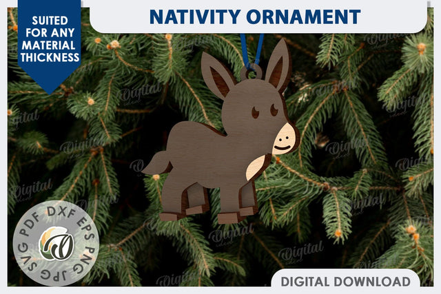 Nativity Ornament Laser Cut Design. Nativity Decor SVG SVG Evgenyia Guschina 