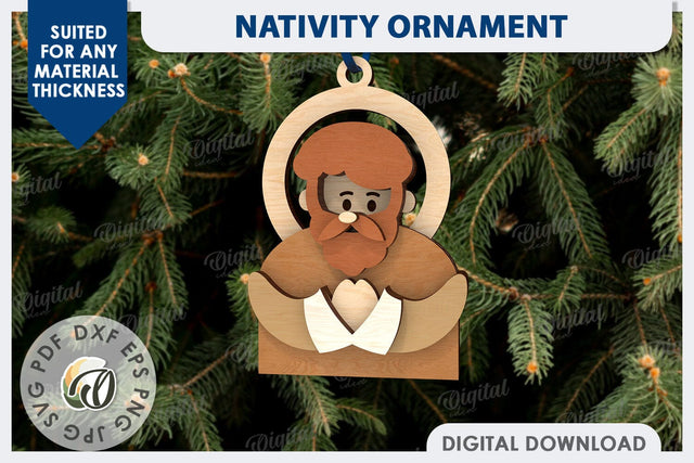 Nativity Ornament Laser Cut Design. Nativity Decor SVG SVG Evgenyia Guschina 