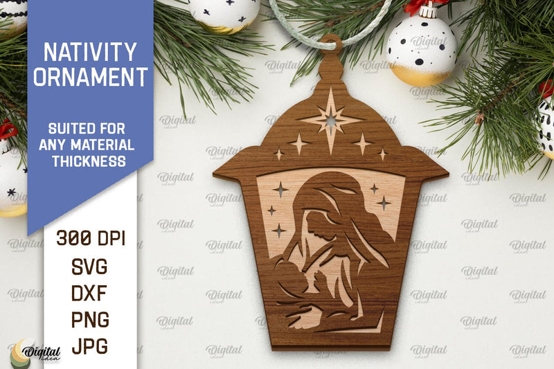 Nativity Ornament Laser Cut. Nativity Scene SVG Desing SVG Evgenyia Guschina 