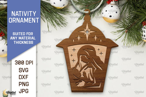 Nativity Ornaments Laser Cut Bundle. Nativity Scene SVG SVG Evgenyia Guschina 