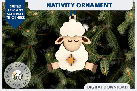 Nativity Ornaments Laser Cut Bundle. Nativity Scene SVG SVG Evgenyia Guschina 