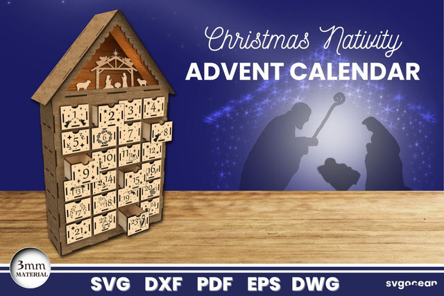 Nativity Scene Advent Calendar SVG SvgOcean 