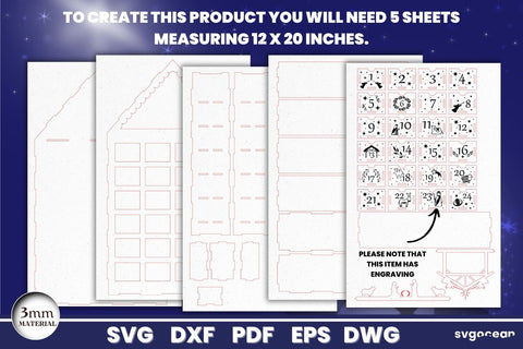 Nativity Scene Advent Calendar SVG SvgOcean 