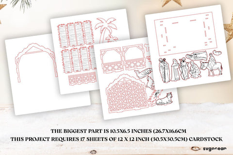 Nativity Scene Candle Holder Laser Cut SVG SvgOcean 