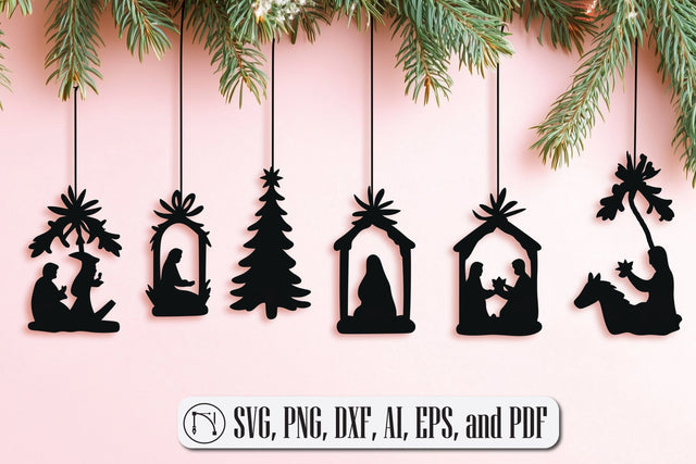 Nativity Scene Christmas Ornaments SVG SVG MD JOYNAL ABDIN 