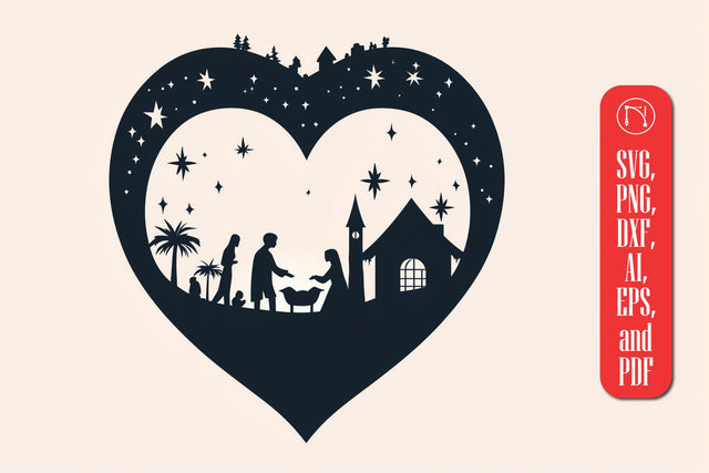 Nativity Scene Christmas Ornaments SVG SVG MD JOYNAL ABDIN 
