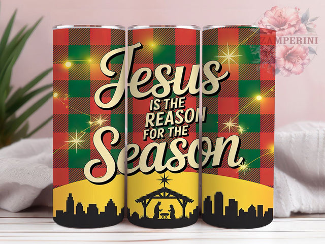 Nativity Scene Christmas Tumbler, Jesus Reason for the Season, 20Oz Sublimation, Christian Christmas Printable, Holy Nativity Design, Religious Christmas Wrap, Manger Scene Art Sublimation Li Zamperini 
