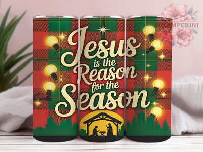 Nativity Scene Christmas Tumbler, Jesus Reason for the Season, 20Oz Sublimation, Christian Christmas Printable, Holy Nativity Design, Religious Christmas Wrap, Manger Scene Art Sublimation Li Zamperini 