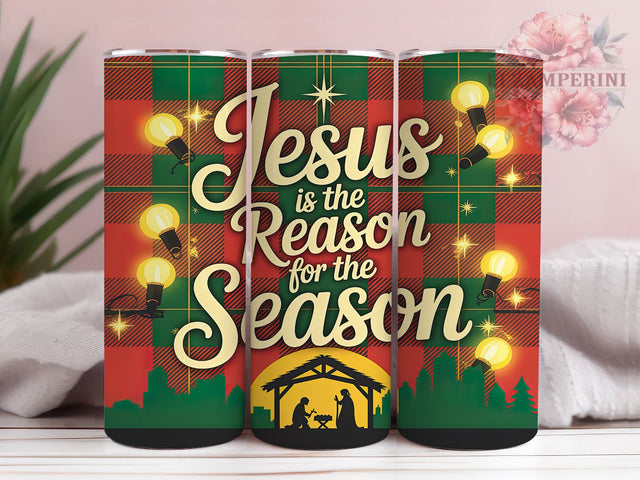 Nativity Scene Christmas Tumbler, Jesus Reason for the Season, 20Oz Sublimation, Christian Christmas Printable, Holy Nativity Design, Religious Christmas Wrap, Manger Scene Art Sublimation Li Zamperini 