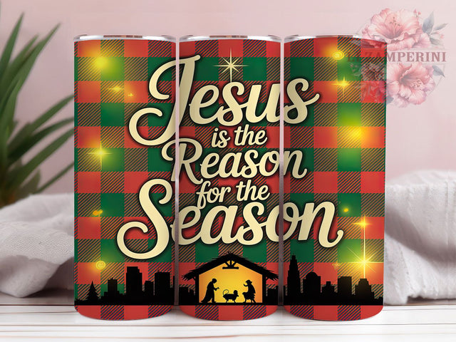 Nativity Scene Christmas Tumbler, Jesus Reason for the Season, 20Oz Sublimation, Christian Christmas Printable, Holy Nativity Design, Religious Christmas Wrap, Manger Scene Art Sublimation Li Zamperini 