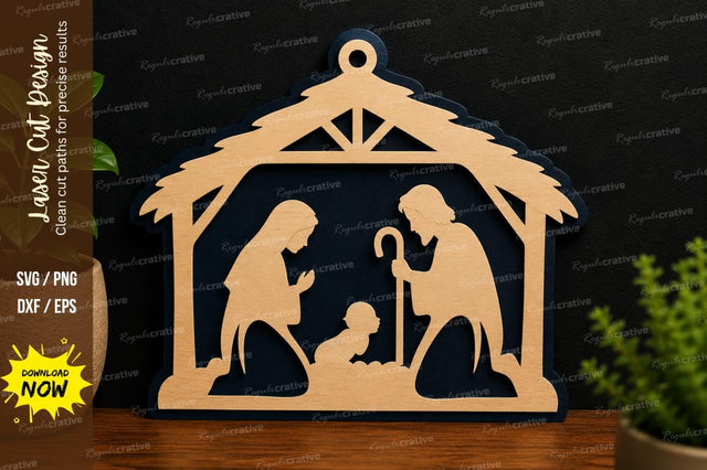 Nativity Scene Decor laser cut svg File SVG Regulrcrative 