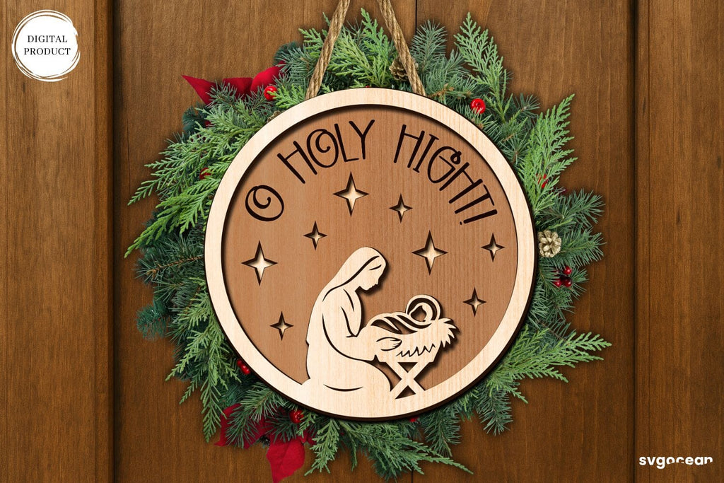 Visual Sign Nativity Nativity Scene Door Signs SVG Bundle - So Fontsy