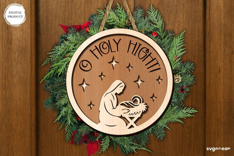 Nativity Scene Door Signs SVG Bundle SVG SvgOcean 