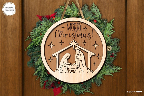 Nativity Scene Door Signs SVG Bundle SVG SvgOcean 