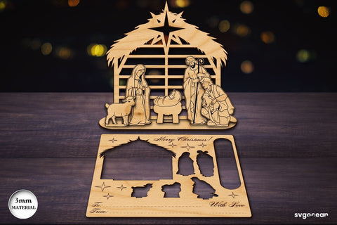 Nativity Scene Gift Cards Bundle SVG SvgOcean 
