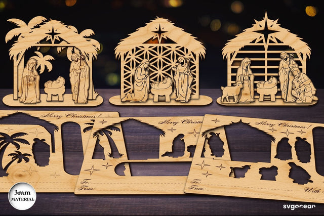 Nativity Scene Gift Cards Bundle SVG SvgOcean 
