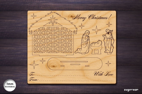 Nativity Scene Gift Cards Bundle SVG SvgOcean 