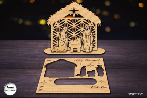 Nativity Scene Gift Cards Bundle SVG SvgOcean 