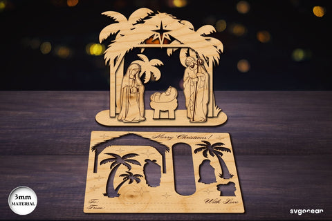 Nativity Scene Gift Cards Bundle SVG SvgOcean 