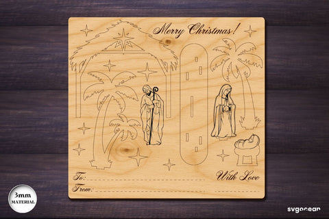 Nativity Scene Gift Cards Bundle SVG SvgOcean 