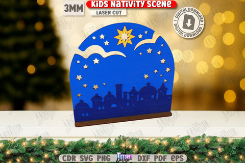 Nativity Scene Laser Cut Bundle | Christian Signs | 3D Nativity Sign | Xmas SVG | Table Decoration | Christmas Ornaments | Christmas Eve | Home Décor | Layered Sign | Christianity SVG | Christian Symbol | CNC Files SVG The T Store Design 