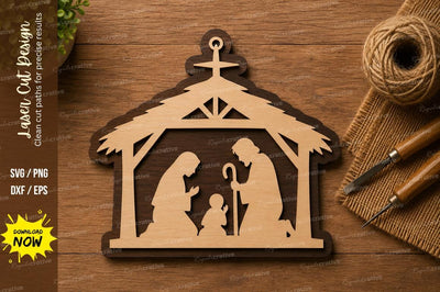 Nativity Scene Laser Cut SVG Design SVG Regulrcrative 