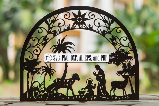 Nativity Scene Laser Cut SVG file SVG MD JOYNAL ABDIN 