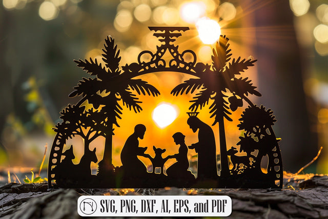 Nativity Scene Laser Cut SVG file SVG MD JOYNAL ABDIN 