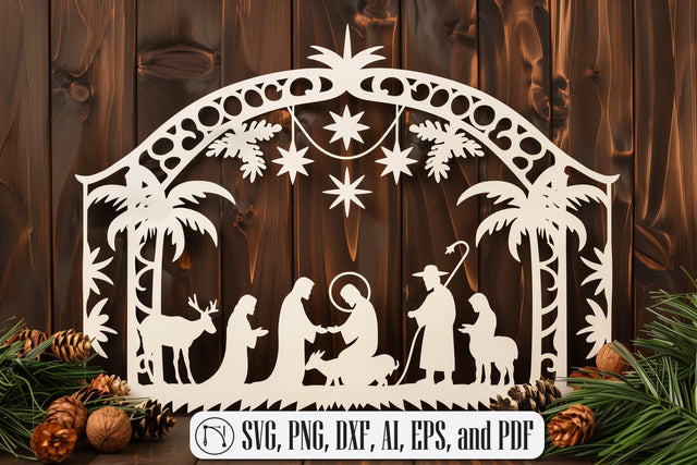 Nativity Scene Laser Cut SVG file SVG MD JOYNAL ABDIN 