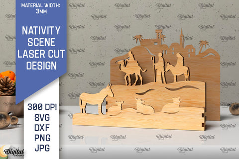 Nativity Scene LaserCut Bundle. Christmas Nativity Scene SVG SVG Evgenyia Guschina 
