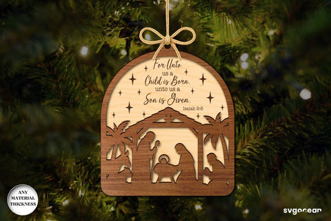 Nativity Scene Ornament Bundle SVG SvgOcean 