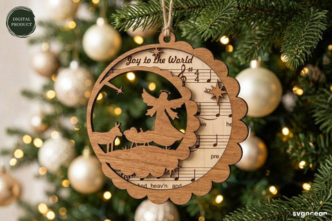 Nativity Sheet Music Ornaments SVG Bundle SVG SvgOcean 