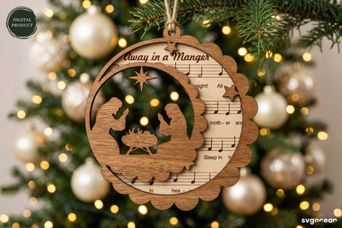 Nativity Sheet Music Ornaments SVG Bundle SVG SvgOcean 