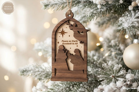 Nativity Silhouette Ornament SVG Bundle SVG SvgOcean 