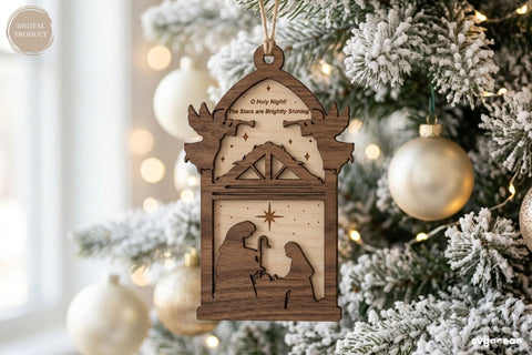 Nativity Silhouette Ornament SVG Bundle SVG SvgOcean 