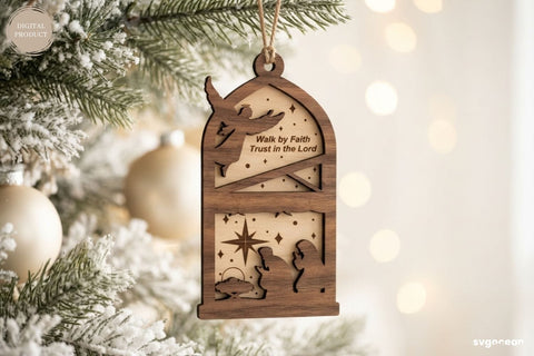 Nativity Silhouette Ornament SVG Bundle SVG SvgOcean 