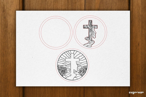 Nativity Stained Glass Door Sign Bundle SVG SvgOcean 