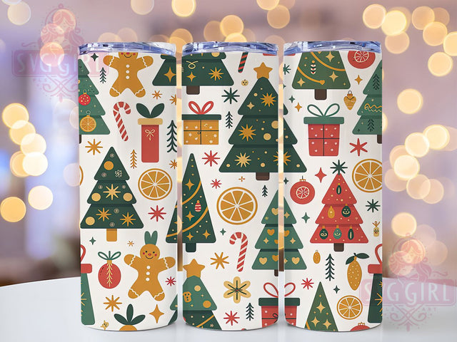 Nativity Tree Christian Christmas Tumbler, Christian Christmas Wrap, 20oz Tumbler Sublimation, Faith Holiday Design, Religious Seamless Sublimation, Holy Night Tumbler, Spiritual Christmas Wrap Sublimation SvggirlplusArt 