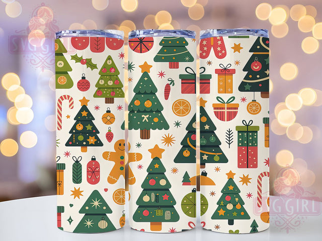 Nativity Tree Christian Christmas Tumbler, Christian Christmas Wrap, 20oz Tumbler Sublimation, Faith Holiday Design, Religious Seamless Sublimation, Holy Night Tumbler, Spiritual Christmas Wrap Sublimation SvggirlplusArt 