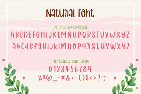 Nattural - Handwriting Font Font AnningArts Design 