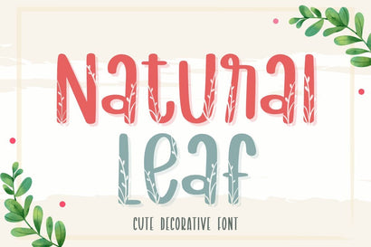 Natural Leaf Font AnningArts Design 