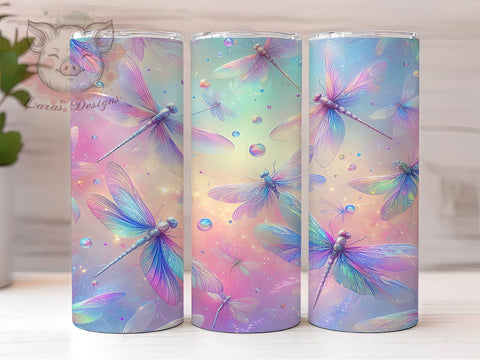 Nature Dragonfly Tumbler Wrap, Dragonfly Tumbler, Insect Decor, 20oz Tumbler Wrap, Sublimation Design, Nature Drinkware, Bug Lover Gift, Floral Art Sublimation Lara' s Designs 