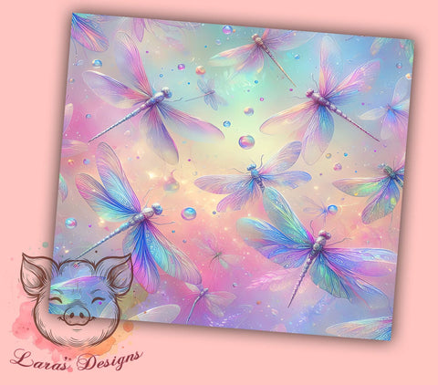 Nature Dragonfly Tumbler Wrap, Dragonfly Tumbler, Insect Decor, 20oz Tumbler Wrap, Sublimation Design, Nature Drinkware, Bug Lover Gift, Floral Art Sublimation Lara' s Designs 