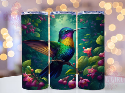 Nature-Inspired Hummingbird Tumbler Wrap, Hummingbird Tumbler, Floral Tumbler Wrap, 20oz Tumbler Design, Bird Lover Gift, Spring Drinkware, Hummingbird Decor, Nature Sublimation Design Sublimation SvggirlplusArt 