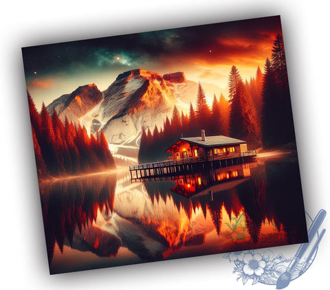 Nature Landscape 20oz Skinny Tumbler, Forest Tumbler Png, Straight & Tapered Tumbler Wrap, Instant Digital Download Sublimation ToriDesigns 