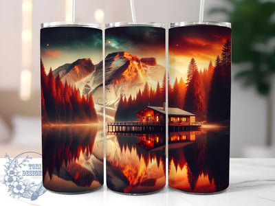Nature Landscape 20oz Skinny Tumbler, Forest Tumbler Png, Straight & Tapered Tumbler Wrap, Instant Digital Download Sublimation ToriDesigns 
