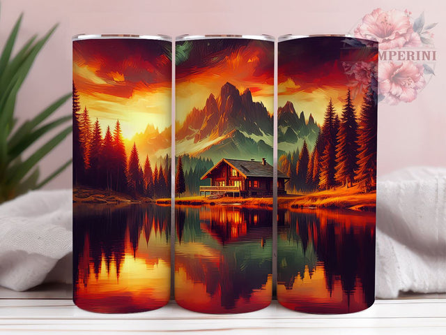 Nature Landscape 20oz Tumbler Wrap PNG, Mountain Landscape Tumbler Png, Straight & Tapered Tumbler Wrap, Instant Digital Download Sublimation Li Zamperini 